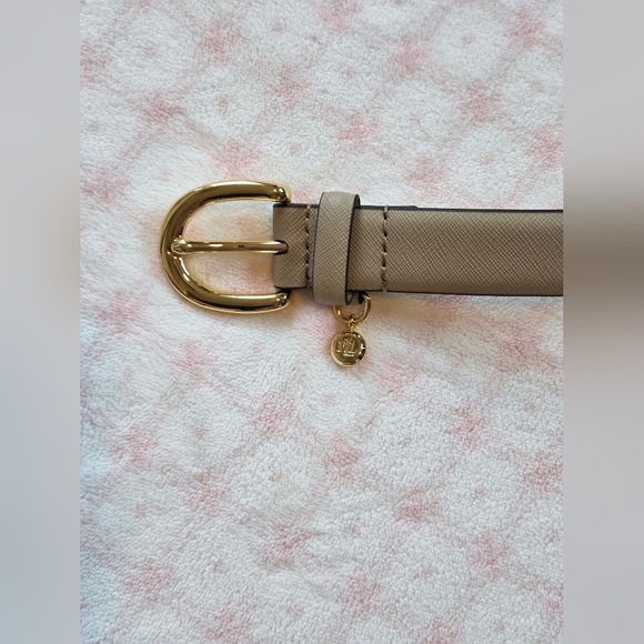 Lauren Ralph Lauren Women’s Charm Crosshatch Leather Belt – Size Large - Picture 5 of 5
